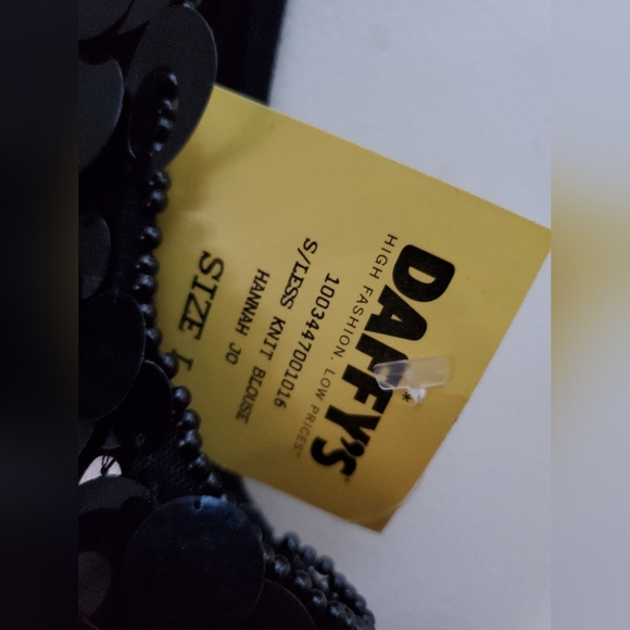 Sz L NWT $295 Hanna Jo sequined front top - Picture 3 of 4